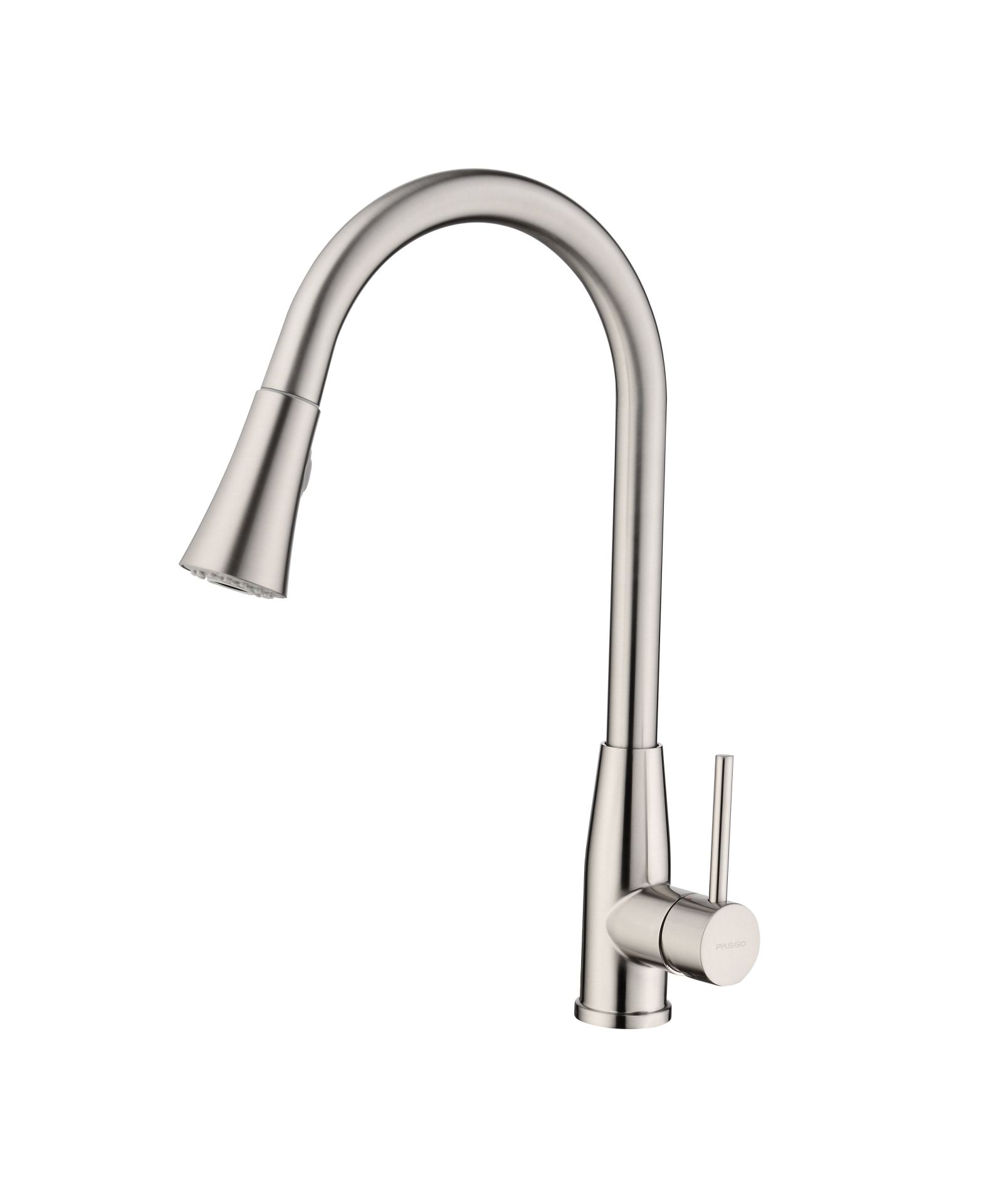Single-handle kitchen faucet with pull cord